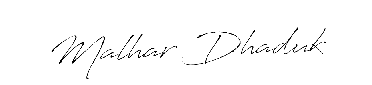 You should practise on your own different ways (Antro_Vectra) to write your name (Malhar Dhaduk) in signature. don't let someone else do it for you. Malhar Dhaduk signature style 6 images and pictures png