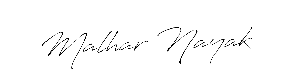 Malhar Nayak stylish signature style. Best Handwritten Sign (Antro_Vectra) for my name. Handwritten Signature Collection Ideas for my name Malhar Nayak. Malhar Nayak signature style 6 images and pictures png
