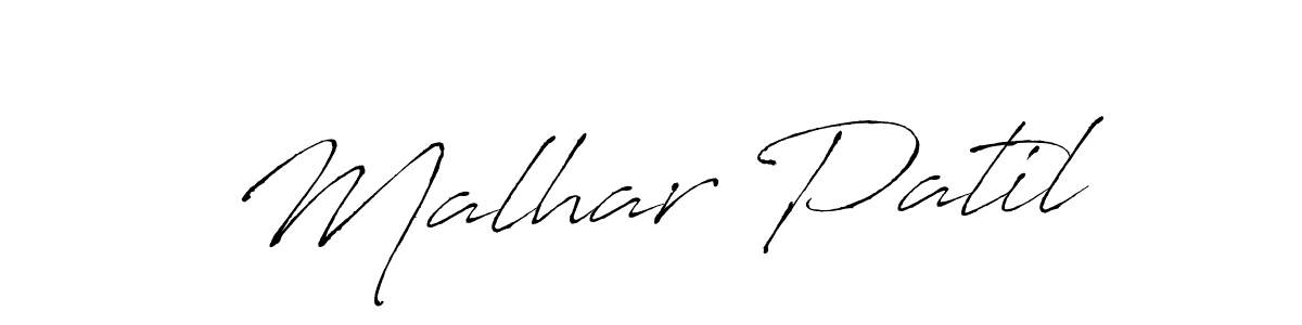 Malhar Patil stylish signature style. Best Handwritten Sign (Antro_Vectra) for my name. Handwritten Signature Collection Ideas for my name Malhar Patil. Malhar Patil signature style 6 images and pictures png