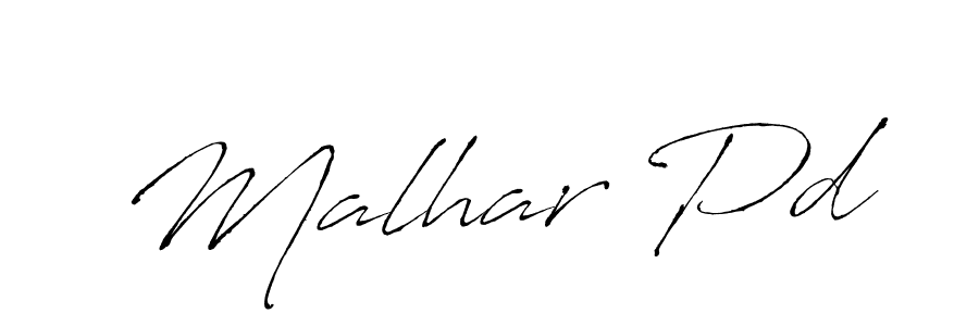 Use a signature maker to create a handwritten signature online. With this signature software, you can design (Antro_Vectra) your own signature for name Malhar Pd. Malhar Pd signature style 6 images and pictures png