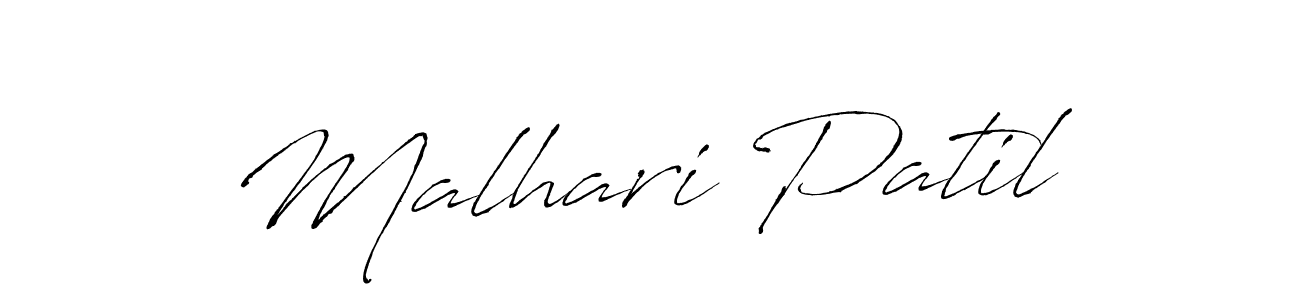 Antro_Vectra is a professional signature style that is perfect for those who want to add a touch of class to their signature. It is also a great choice for those who want to make their signature more unique. Get Malhari Patil name to fancy signature for free. Malhari Patil signature style 6 images and pictures png