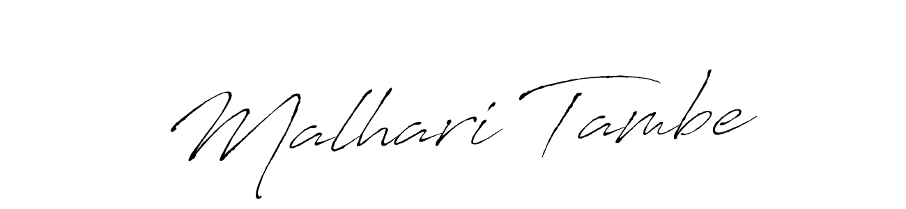 How to make Malhari Tambe signature? Antro_Vectra is a professional autograph style. Create handwritten signature for Malhari Tambe name. Malhari Tambe signature style 6 images and pictures png