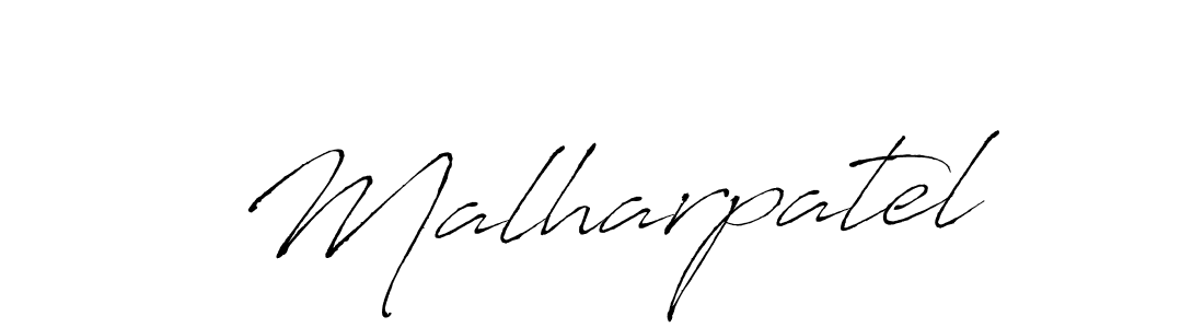 How to make Malharpatel name signature. Use Antro_Vectra style for creating short signs online. This is the latest handwritten sign. Malharpatel signature style 6 images and pictures png