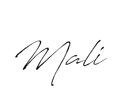 Design your own signature with our free online signature maker. With this signature software, you can create a handwritten (Antro_Vectra) signature for name Mali. Mali signature style 6 images and pictures png