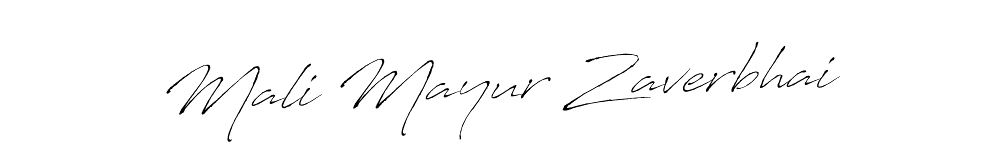 Create a beautiful signature design for name Mali Mayur Zaverbhai. With this signature (Antro_Vectra) fonts, you can make a handwritten signature for free. Mali Mayur Zaverbhai signature style 6 images and pictures png