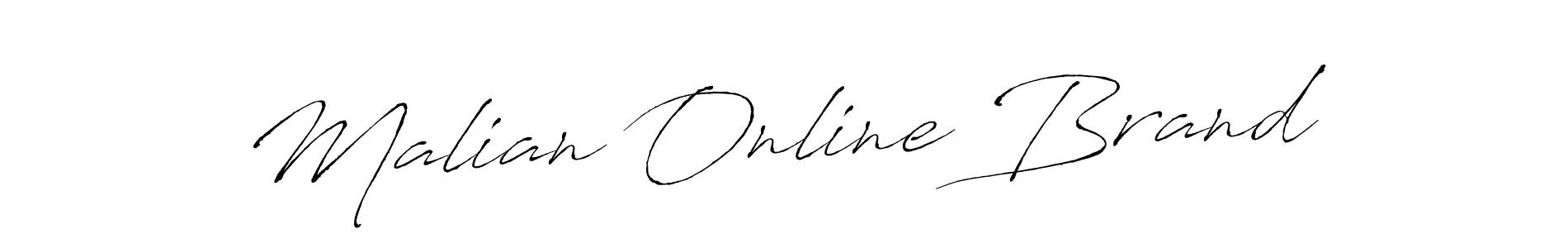 Design your own signature with our free online signature maker. With this signature software, you can create a handwritten (Antro_Vectra) signature for name Malian Online Brand. Malian Online Brand signature style 6 images and pictures png