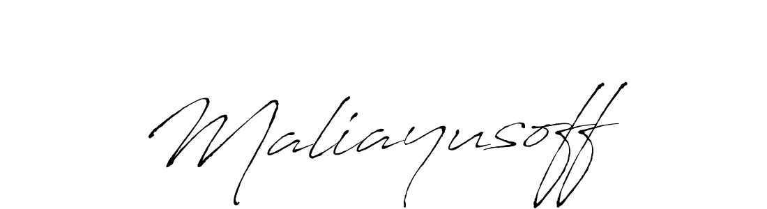 Design your own signature with our free online signature maker. With this signature software, you can create a handwritten (Antro_Vectra) signature for name Maliayusoff. Maliayusoff signature style 6 images and pictures png