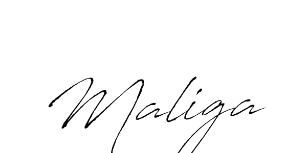 Create a beautiful signature design for name Maliga. With this signature (Antro_Vectra) fonts, you can make a handwritten signature for free. Maliga signature style 6 images and pictures png