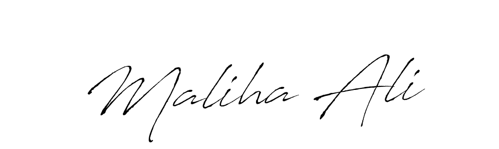 Create a beautiful signature design for name Maliha Ali. With this signature (Antro_Vectra) fonts, you can make a handwritten signature for free. Maliha Ali signature style 6 images and pictures png