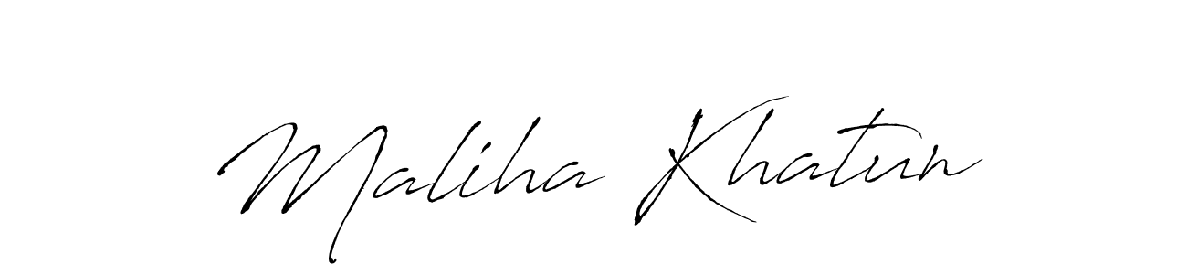 Maliha Khatun stylish signature style. Best Handwritten Sign (Antro_Vectra) for my name. Handwritten Signature Collection Ideas for my name Maliha Khatun. Maliha Khatun signature style 6 images and pictures png