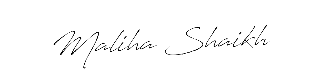 Also we have Maliha Shaikh name is the best signature style. Create professional handwritten signature collection using Antro_Vectra autograph style. Maliha Shaikh signature style 6 images and pictures png