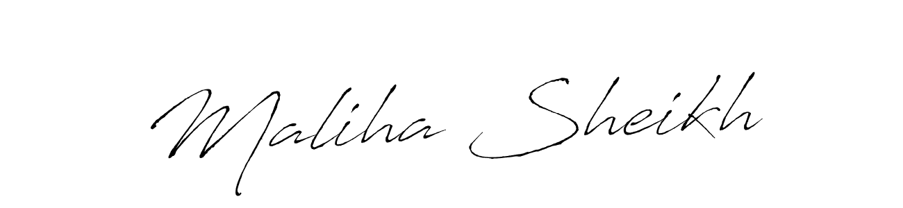 Make a beautiful signature design for name Maliha Sheikh. Use this online signature maker to create a handwritten signature for free. Maliha Sheikh signature style 6 images and pictures png