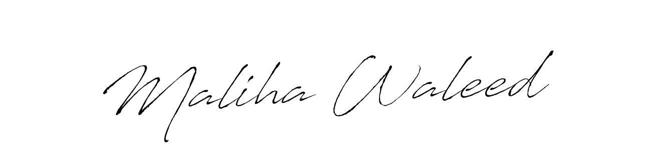 Also we have Maliha Waleed name is the best signature style. Create professional handwritten signature collection using Antro_Vectra autograph style. Maliha Waleed signature style 6 images and pictures png