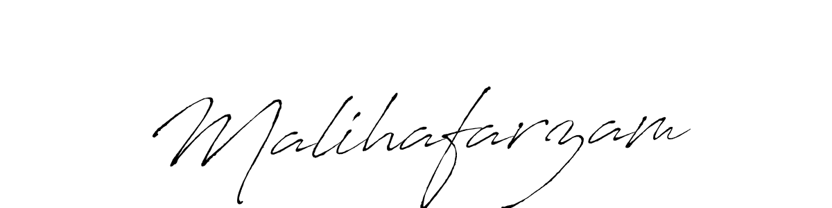 How to make Malihafarzam name signature. Use Antro_Vectra style for creating short signs online. This is the latest handwritten sign. Malihafarzam signature style 6 images and pictures png