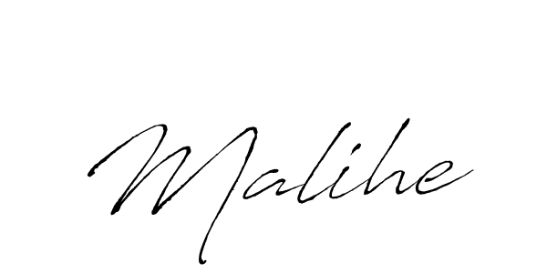 Create a beautiful signature design for name Malihe. With this signature (Antro_Vectra) fonts, you can make a handwritten signature for free. Malihe signature style 6 images and pictures png