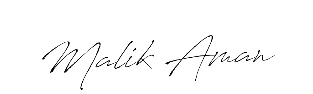 Make a beautiful signature design for name Malik Aman. With this signature (Antro_Vectra) style, you can create a handwritten signature for free. Malik Aman signature style 6 images and pictures png