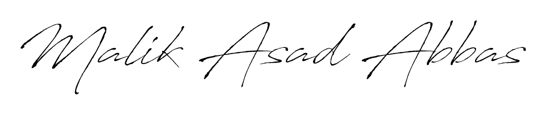 Create your official email sign-off with Malik Asad Abbas name in Antro_Vectra style. Crisp, clean, and perfectly legible across all screens. Malik Asad Abbas signature style 6 images and pictures png