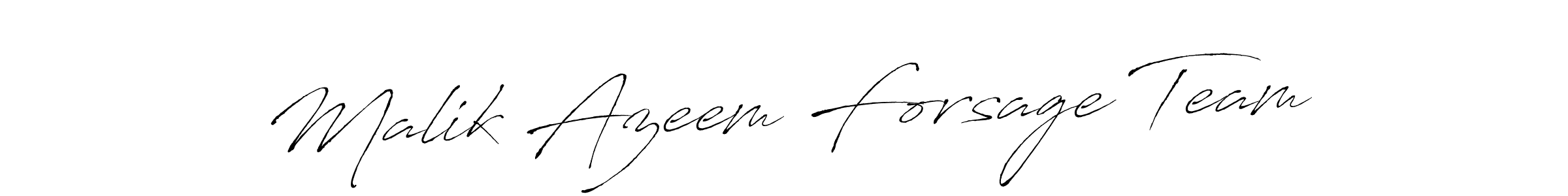 Also we have Malik Azeem Forsage Team name is the best signature style. Create professional handwritten signature collection using Antro_Vectra autograph style. Malik Azeem Forsage Team signature style 6 images and pictures png