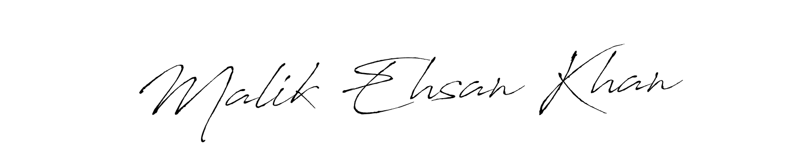 Make a beautiful signature design for name Malik Ehsan Khan. With this signature (Antro_Vectra) style, you can create a handwritten signature for free. Malik Ehsan Khan signature style 6 images and pictures png