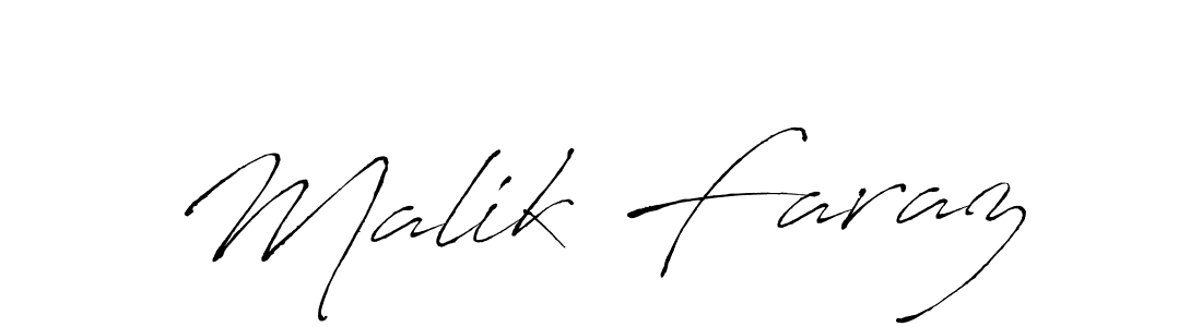 How to make Malik Faraz name signature. Use Antro_Vectra style for creating short signs online. This is the latest handwritten sign. Malik Faraz signature style 6 images and pictures png