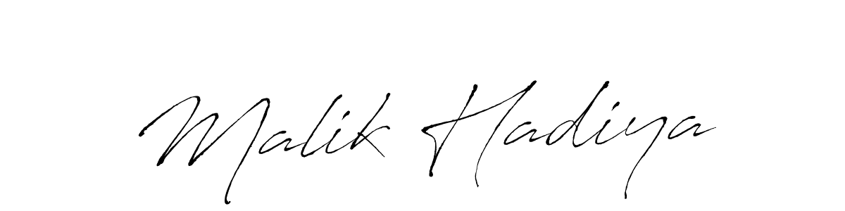 Malik Hadiya stylish signature style. Best Handwritten Sign (Antro_Vectra) for my name. Handwritten Signature Collection Ideas for my name Malik Hadiya. Malik Hadiya signature style 6 images and pictures png