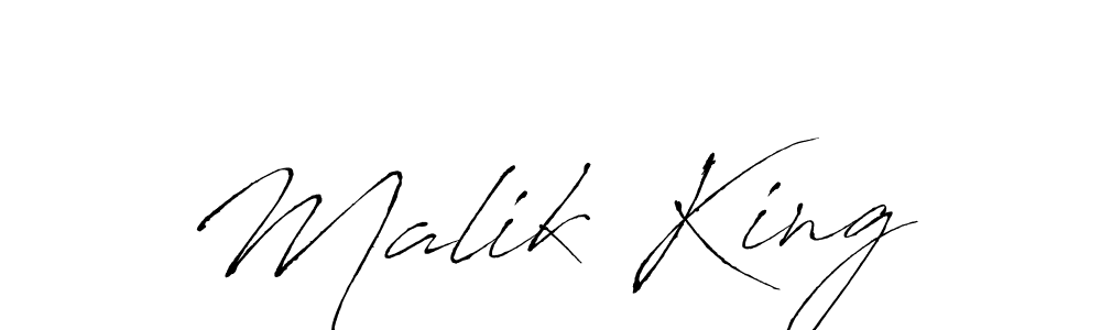 Make a beautiful signature design for name Malik King. With this signature (Antro_Vectra) style, you can create a handwritten signature for free. Malik King signature style 6 images and pictures png
