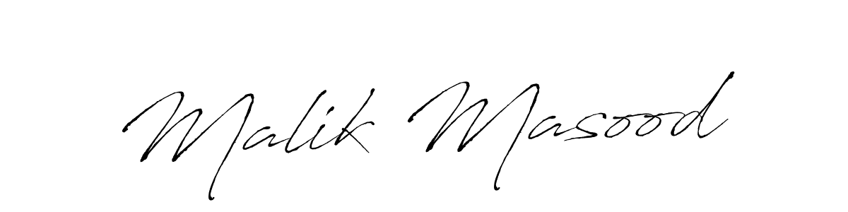 Antro_Vectra is a professional signature style that is perfect for those who want to add a touch of class to their signature. It is also a great choice for those who want to make their signature more unique. Get Malik Masood name to fancy signature for free. Malik Masood signature style 6 images and pictures png