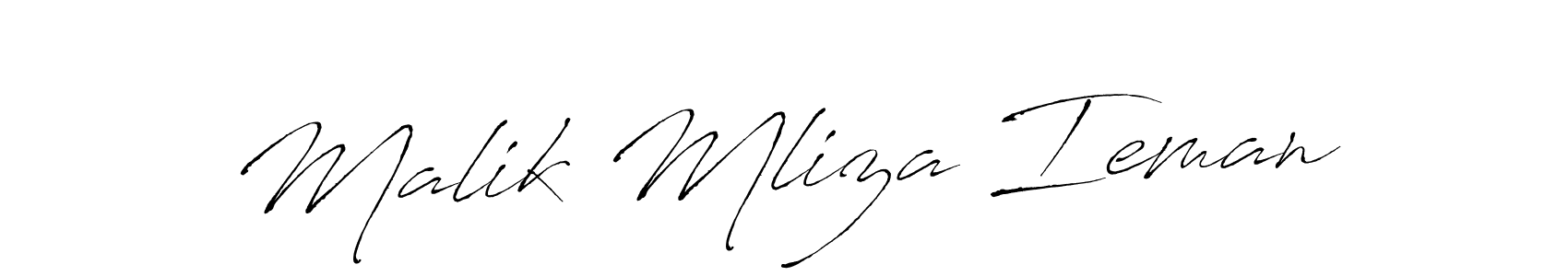 if you are searching for the best signature style for your name Malik Mliza Ieman. so please give up your signature search. here we have designed multiple signature styles  using Antro_Vectra. Malik Mliza Ieman signature style 6 images and pictures png