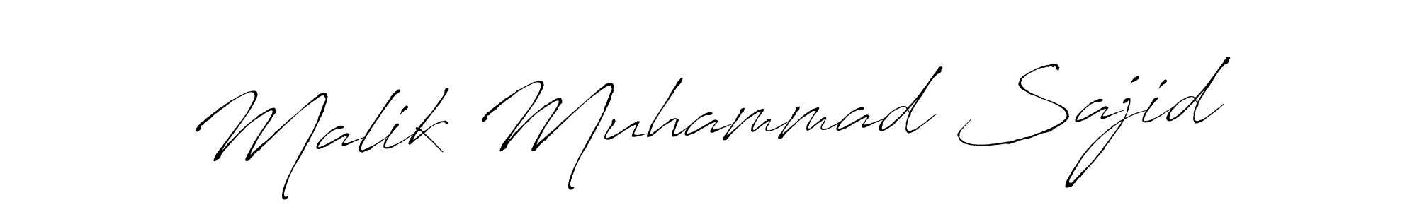 Use a signature maker to create a handwritten signature online. With this signature software, you can design (Antro_Vectra) your own signature for name Malik Muhammad Sajid. Malik Muhammad Sajid signature style 6 images and pictures png