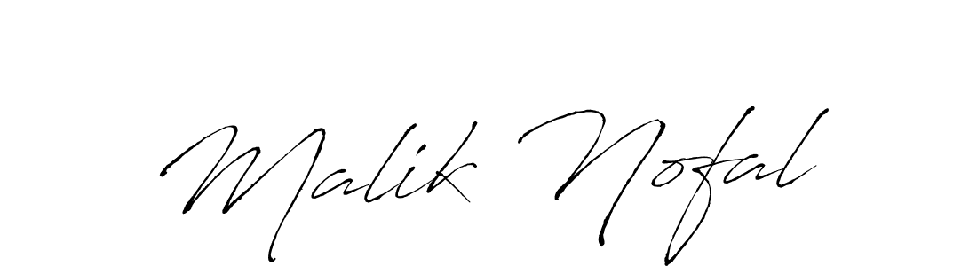 How to make Malik Nofal name signature. Use Antro_Vectra style for creating short signs online. This is the latest handwritten sign. Malik Nofal signature style 6 images and pictures png