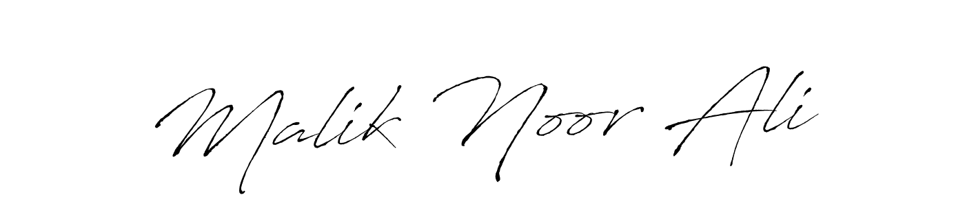 Design your own signature with our free online signature maker. With this signature software, you can create a handwritten (Antro_Vectra) signature for name Malik Noor Ali. Malik Noor Ali signature style 6 images and pictures png