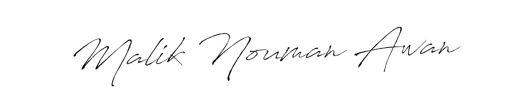 Malik Nouman Awan stylish signature style. Best Handwritten Sign (Antro_Vectra) for my name. Handwritten Signature Collection Ideas for my name Malik Nouman Awan. Malik Nouman Awan signature style 6 images and pictures png