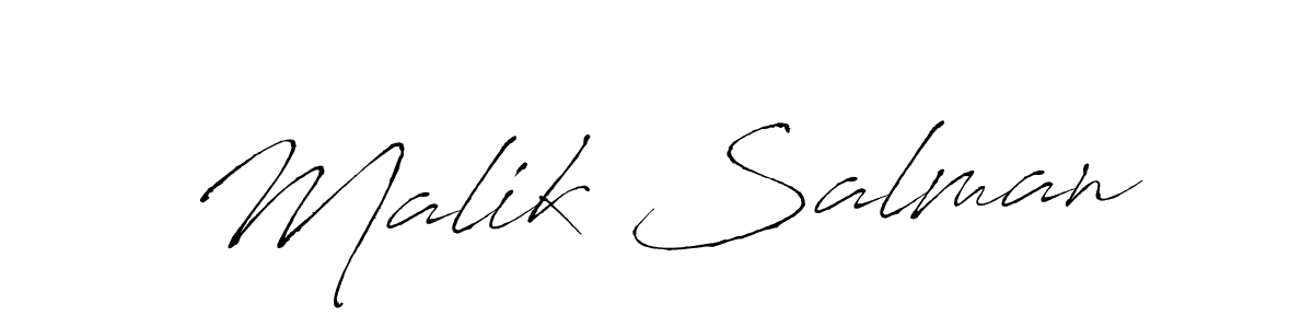 Malik Salman stylish signature style. Best Handwritten Sign (Antro_Vectra) for my name. Handwritten Signature Collection Ideas for my name Malik Salman. Malik Salman signature style 6 images and pictures png