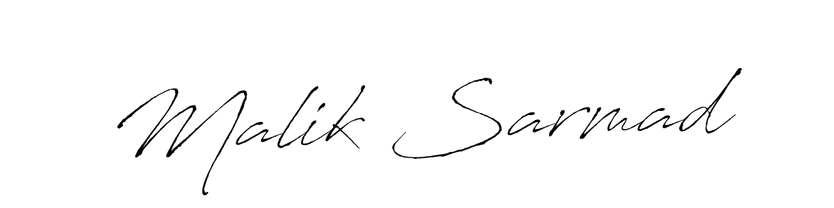 Also we have Malik Sarmad name is the best signature style. Create professional handwritten signature collection using Antro_Vectra autograph style. Malik Sarmad signature style 6 images and pictures png