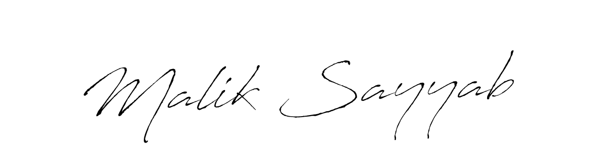 Create a beautiful signature design for name Malik Sayyab. With this signature (Antro_Vectra) fonts, you can make a handwritten signature for free. Malik Sayyab signature style 6 images and pictures png