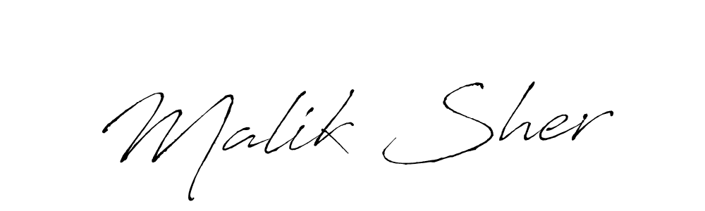 Similarly Antro_Vectra is the best handwritten signature design. Signature creator online .You can use it as an online autograph creator for name Malik Sher. Malik Sher signature style 6 images and pictures png