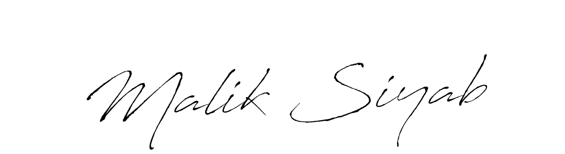 How to make Malik Siyab name signature. Use Antro_Vectra style for creating short signs online. This is the latest handwritten sign. Malik Siyab signature style 6 images and pictures png