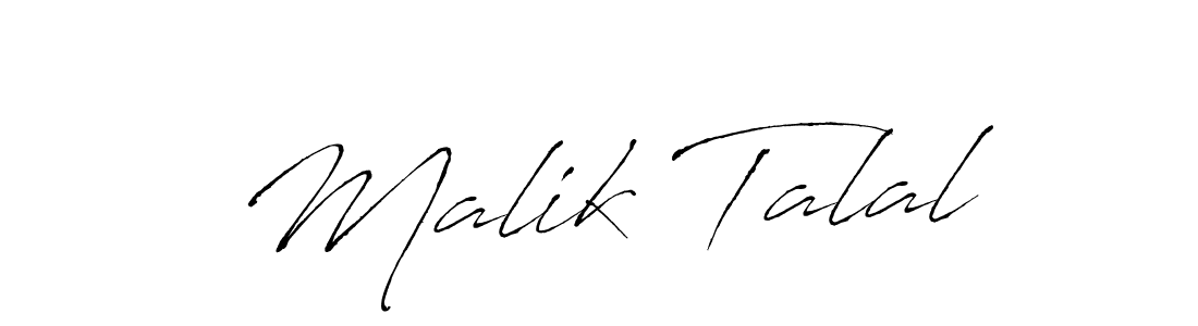 Create a beautiful signature design for name Malik Talal. With this signature (Antro_Vectra) fonts, you can make a handwritten signature for free. Malik Talal signature style 6 images and pictures png