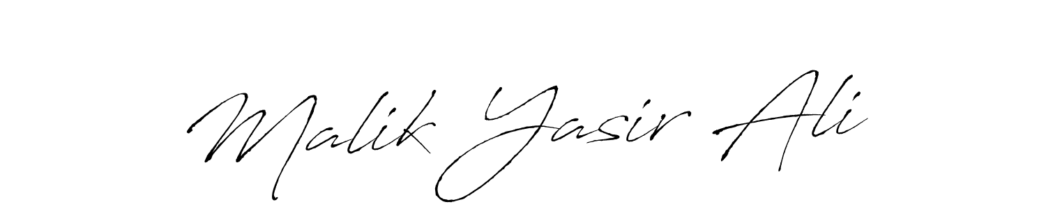 Use a signature maker to create a handwritten signature online. With this signature software, you can design (Antro_Vectra) your own signature for name Malik Yasir Ali. Malik Yasir Ali signature style 6 images and pictures png