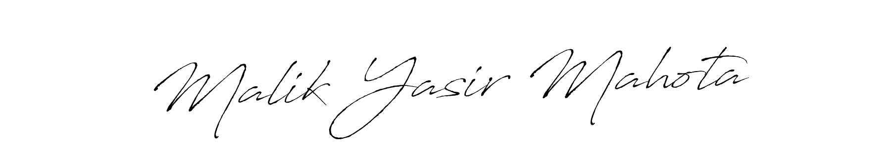 Create a beautiful signature design for name Malik Yasir Mahota. With this signature (Antro_Vectra) fonts, you can make a handwritten signature for free. Malik Yasir Mahota signature style 6 images and pictures png