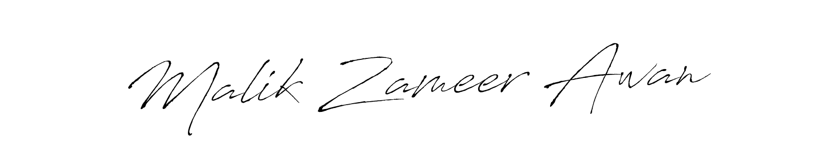 Also we have Malik Zameer Awan name is the best signature style. Create professional handwritten signature collection using Antro_Vectra autograph style. Malik Zameer Awan signature style 6 images and pictures png