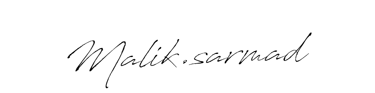 How to make Malik.sarmad name signature. Use Antro_Vectra style for creating short signs online. This is the latest handwritten sign. Malik.sarmad signature style 6 images and pictures png