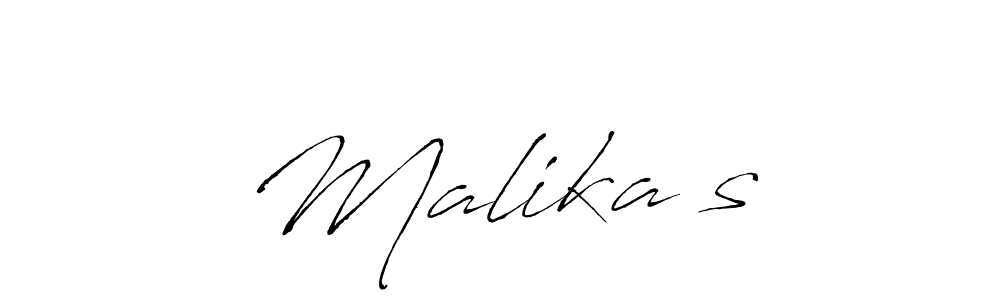 Make a beautiful signature design for name Malika’s. With this signature (Antro_Vectra) style, you can create a handwritten signature for free. Malika’s signature style 6 images and pictures png