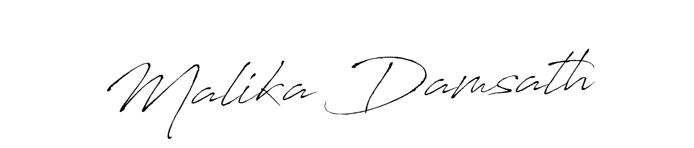 Make a beautiful signature design for name Malika Damsath. Use this online signature maker to create a handwritten signature for free. Malika Damsath signature style 6 images and pictures png