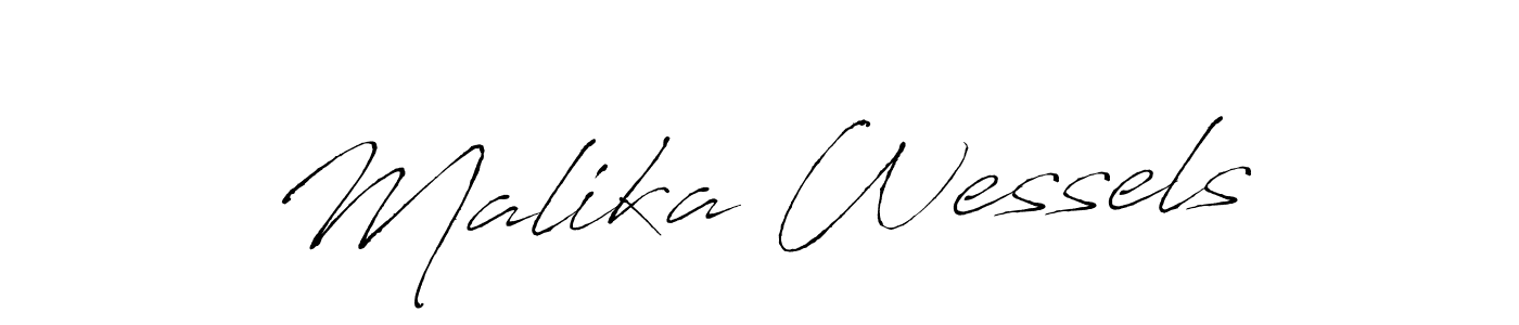 How to make Malika Wessels signature? Antro_Vectra is a professional autograph style. Create handwritten signature for Malika Wessels name. Malika Wessels signature style 6 images and pictures png