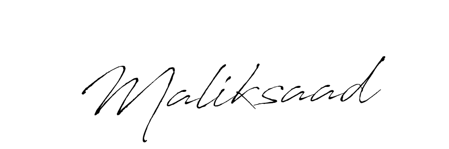 Create a beautiful signature design for name Maliksaad. With this signature (Antro_Vectra) fonts, you can make a handwritten signature for free. Maliksaad signature style 6 images and pictures png
