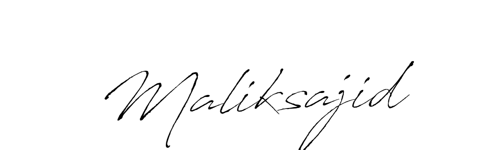 How to make Maliksajid name signature. Use Antro_Vectra style for creating short signs online. This is the latest handwritten sign. Maliksajid signature style 6 images and pictures png