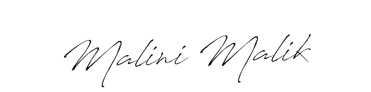 Create a beautiful signature design for name Malini Malik. With this signature (Antro_Vectra) fonts, you can make a handwritten signature for free. Malini Malik signature style 6 images and pictures png