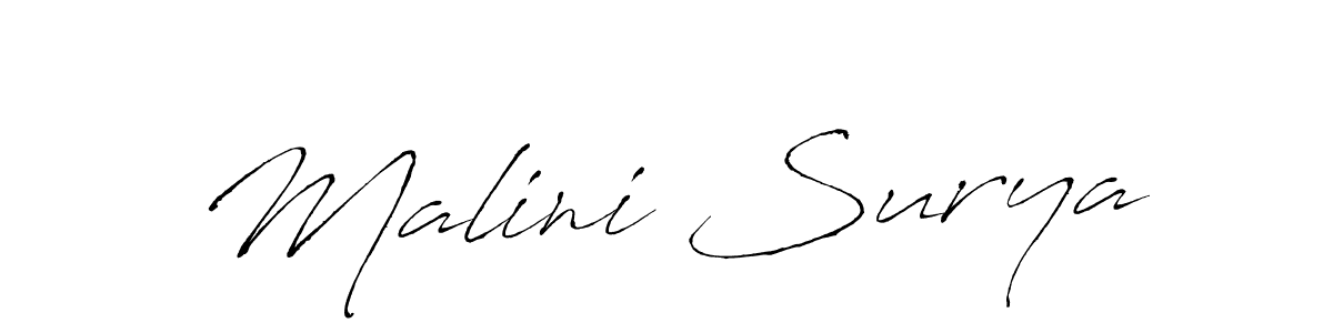 Similarly Antro_Vectra is the best handwritten signature design. Signature creator online .You can use it as an online autograph creator for name Malini Surya. Malini Surya signature style 6 images and pictures png