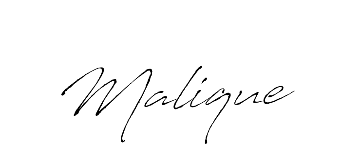 Make a beautiful signature design for name Malique. With this signature (Antro_Vectra) style, you can create a handwritten signature for free. Malique signature style 6 images and pictures png